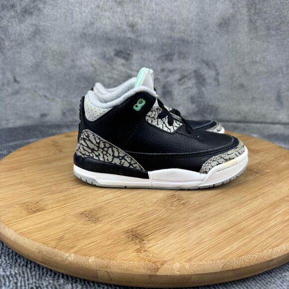 Nike Air Jordan 3 Retro Shoes Toddler Size 7C Mint Foam Elephant DM0968-031 - Picture 1 of 8